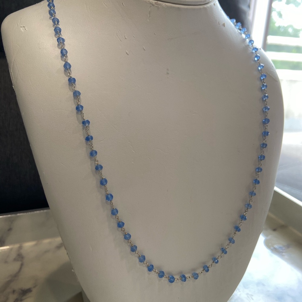 Blue Bead Necklace - Picture 2 of 2